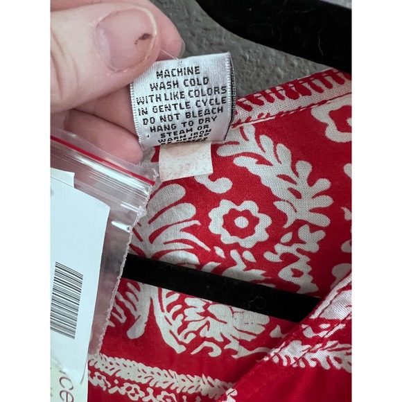 NWT Anna Maxwell Mini Shift Dress 5X Plus Button Short Sleeve Rayon Boho Summer - Picture 10 of 12